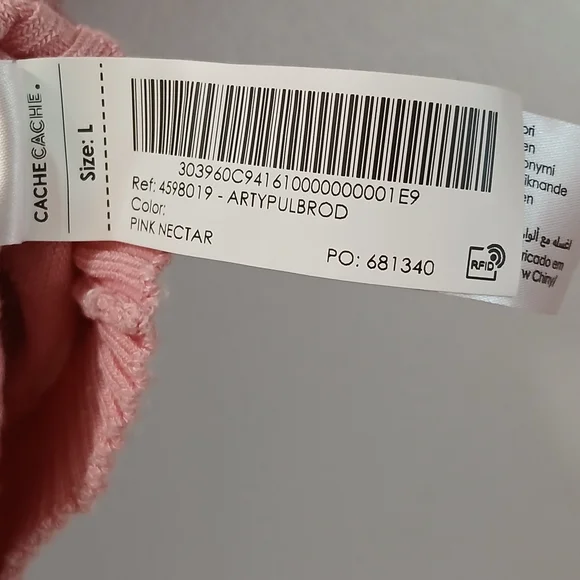 Cache Cache Pink Crop Sweater - Picture 9 of 12